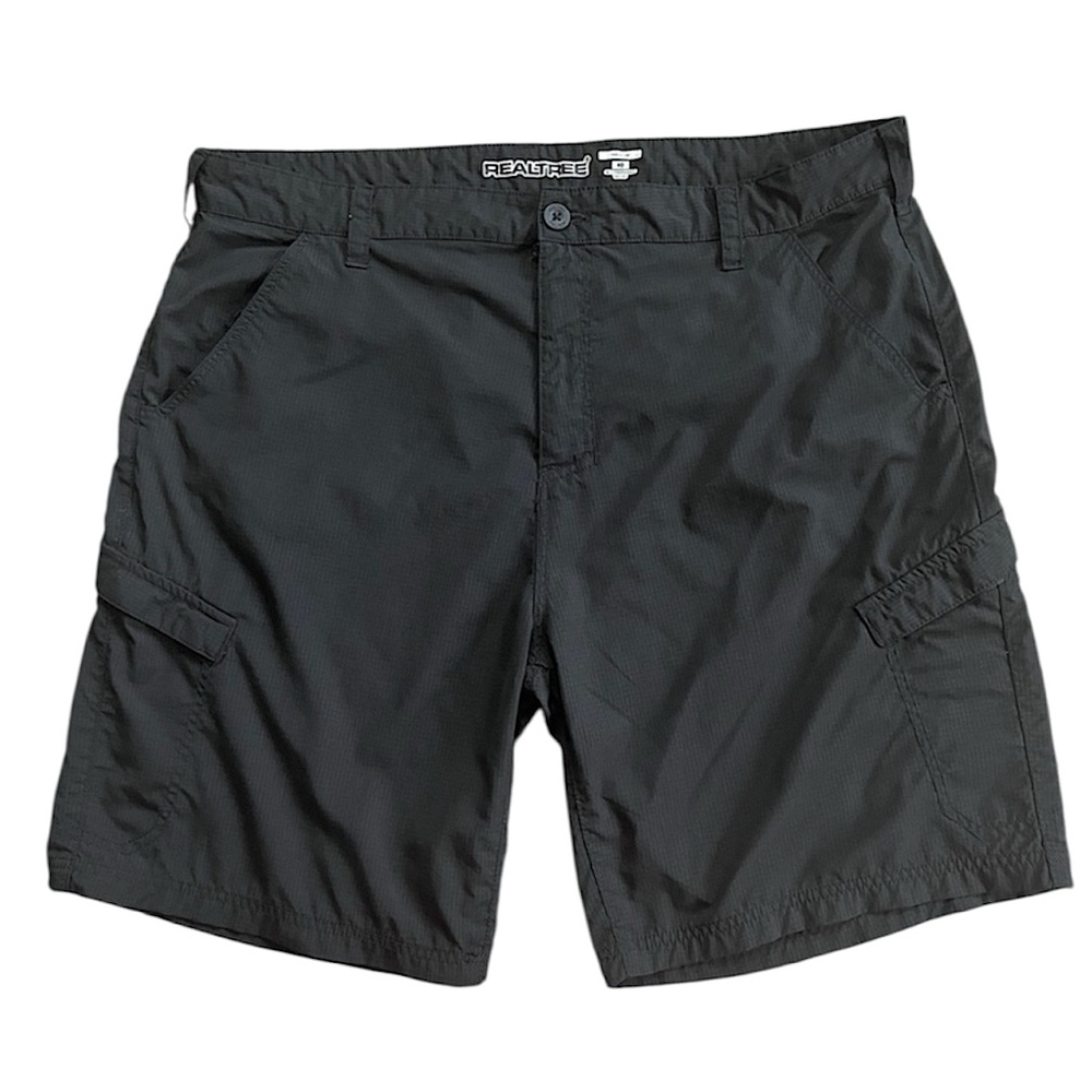 Realtree | Ripstop Nylon Lightweight Chino Cargo Shorts | Black | Size 40